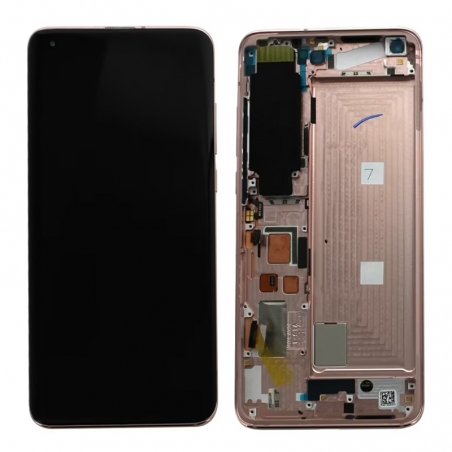 Bloc écran Super AMOLED et vitre pré-montés sur châssis pour Xiaomi Mi 10 Pro Blanc_photo2