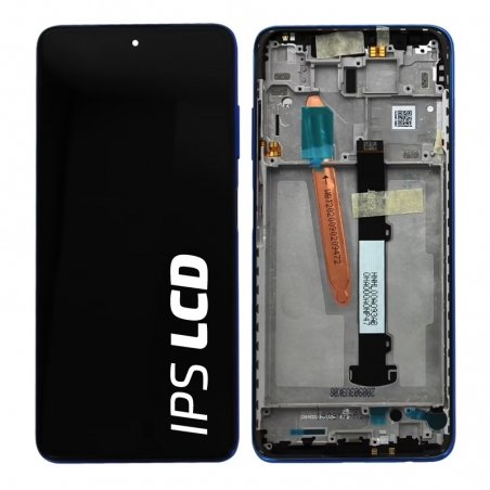 Bloc écran LCD et vitre pré-montés sur châssis pour Xiaomi Poco X3 Bleu photo 1