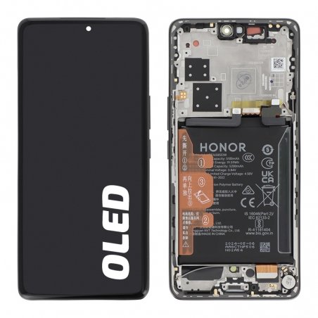 Bloc écran origine pour Honor 200 Pro Noir - batterie incluse photo 1