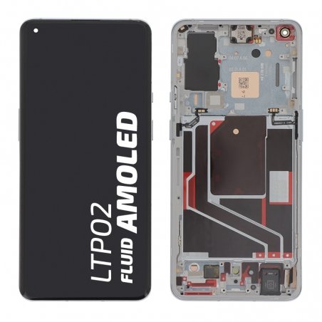 Ecran d\'origine OnePlus avec châssis argent pour OnePlus 9 Pro photo 1