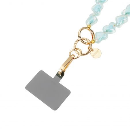 Bracelet chaîne Courte 30cm Cora Bleu Ciel