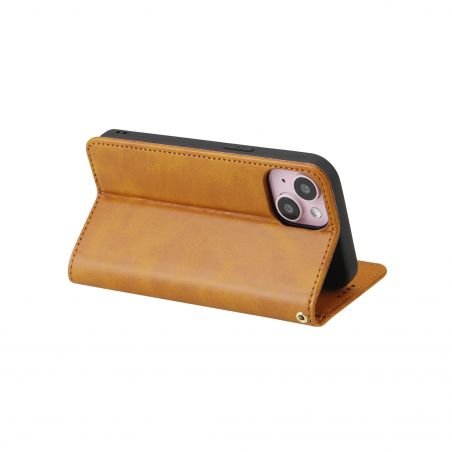 Etui portefeuille Marron pour Samsung Galaxy S25+