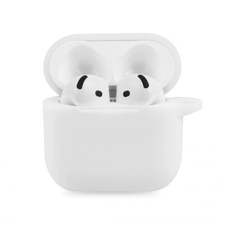Etui en silicone blanc pour AirPods 4ème Génération