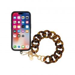 Bracelet chaîne Courte 30cm Kera Léopard