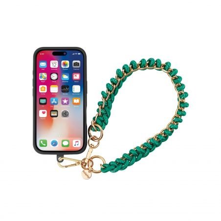 Bracelet chaîne Courte 40cm Shelby Vert