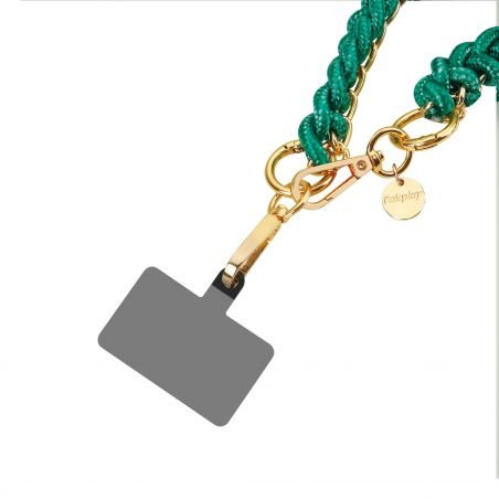 Bracelet chaîne Courte 40cm Shelby Vert