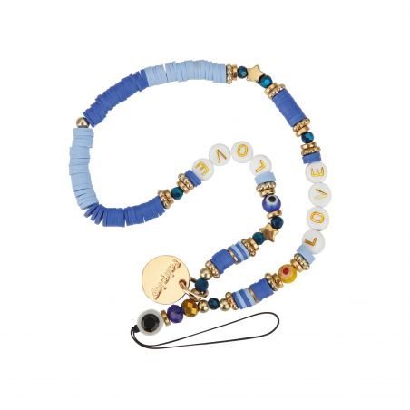 Bracelet chaîne Courte 40cm Dayna Bleu Océan