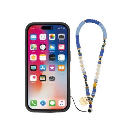 Bracelet chaîne Courte 40cm Dayna Bleu Océan