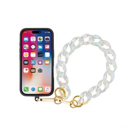 Bracelet chaîne Courte 40cm April Blanc