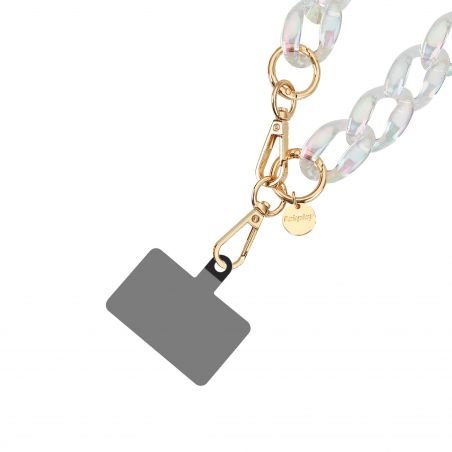 Bracelet chaîne Courte 40cm April Blanc