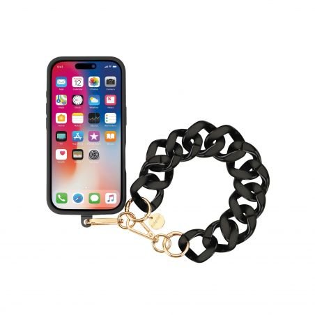 Bracelet chaîne Courte 30cm Kera Noir