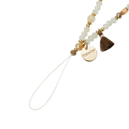 Bracelet chaîne Courte 40cm Abby Crème