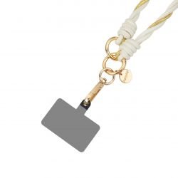 Tour de cou Crystal Blanc Longueur 120 cm