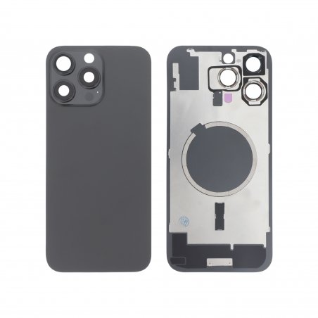 Vitre arrière Titane Noire pour iPhone 16 Pro Max photo 1