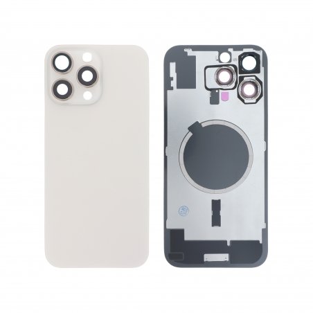 Vitre arrière Titane Sable pour iPhone 16 Pro Max photo 1