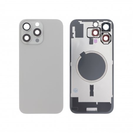 Vitre arrière Titane Naturel pour iPhone 16 Pro Max photo 1