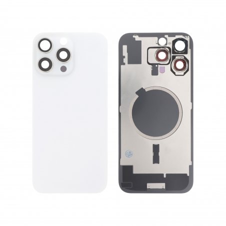 Vitre arrière Titane Blanche pour iPhone 16 Pro Max photo 1