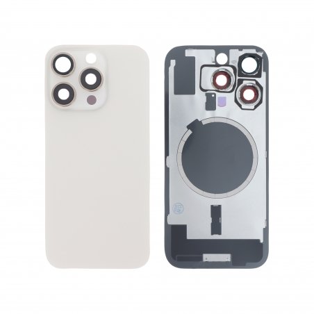 Vitre arrière Titane Sable pour iPhone 16 Pro photo 1