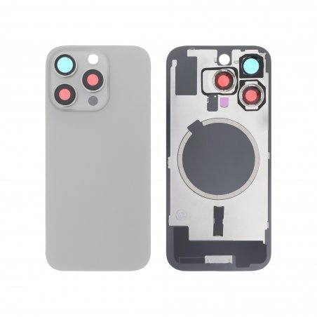 Vitre arrière Titane Naturel pour iPhone 16 Pro photo 1
