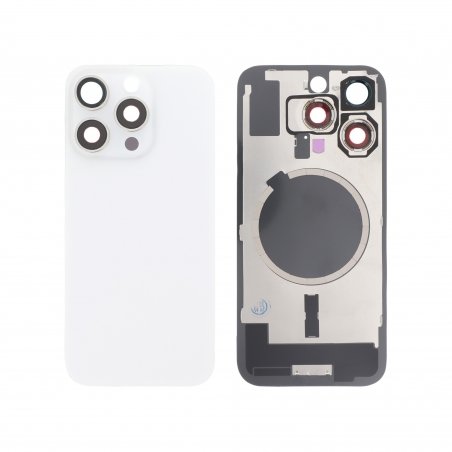 Vitre arrière Titane Blanc pour iPhone 16 Pro photo 1