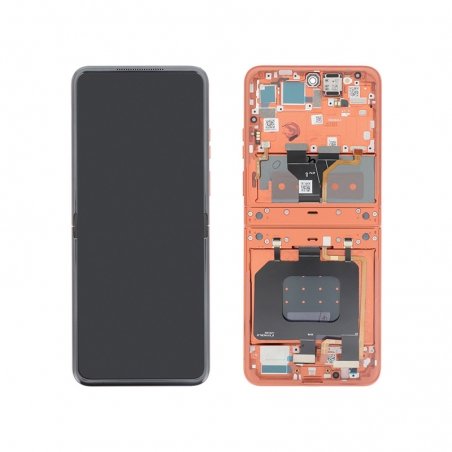 Bloc écran avec châssis d\'origine Motorola pour Razr 50 orange photo 1