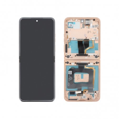 Bloc écran avec châssis d\'origine Motorola pour Razr 50 Ultra Rose photo 1