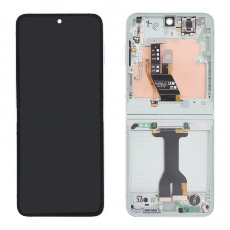 Bloc écran complet intérieur d\'origine Samsung pour Galaxy Z Flip6 Vert d\'eau photo 2
