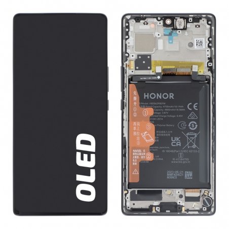 Bloc écran avec batterie d\'origine pour Honor 70 Noir photo 1