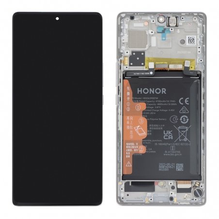 Bloc écran avec batterie d\'origine pour Honor 70 Argent photo 2