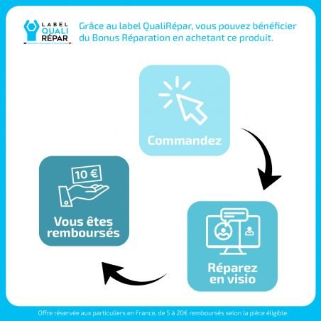 Bloc écran complet avec châssis reconditionné pour Honor Honor 10 Bleu