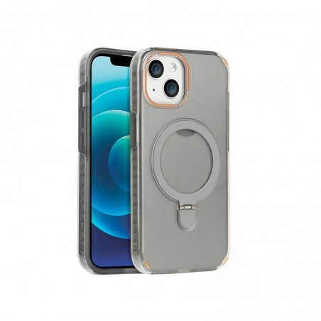 Housse Noire pour iPhone 14 Pro avec anneau métal rotatif photo 1