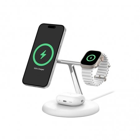 Station de charge Magsafe 3 en 1 BELKIN Blanc photo 2