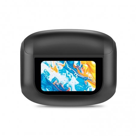 Ecouteurs TWS ANC avec écran sur boitier de recharge Noir photo 3