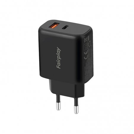 Chargeur 45 Watt USB-A et USB-C Noir photo 1