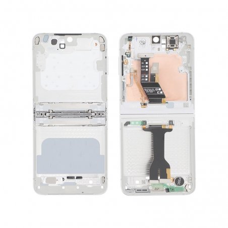 Châssis central blanc d\'origine Samsung pour Z Flip6 photo 1
