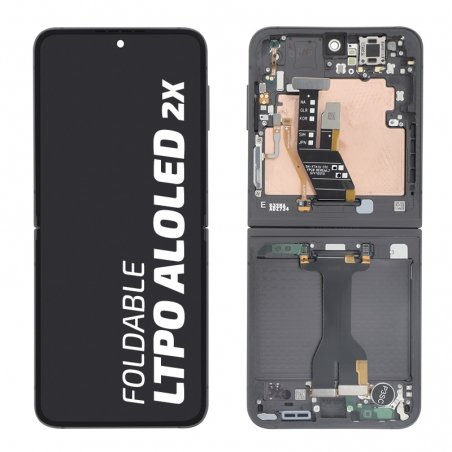 Ecran complet intérieur avec châssis d'origine Galaxy Z Flip6 Noir carbone photo 1
