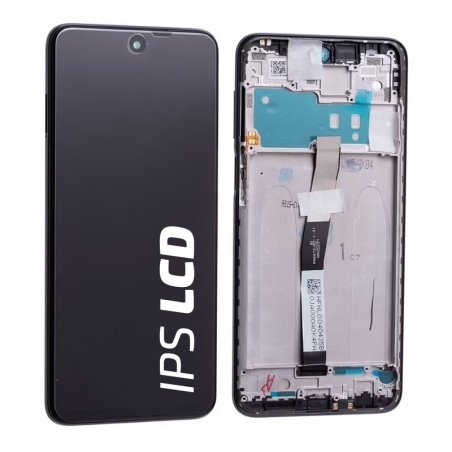 Bloc écran IPS LCD et vitre pré-montés sur châssis pour Xiaomi Redmi Note 9 Pro Gris Interstellaire photo 1