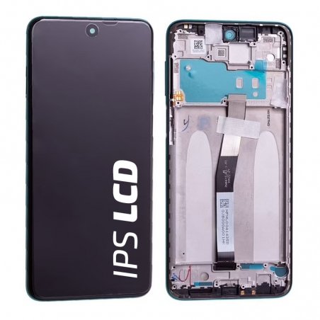 Bloc écran IPS LCD et vitre pré-montés sur châssis pour Xiaomi Redmi Note 9 Pro Vert Forêt photo 1