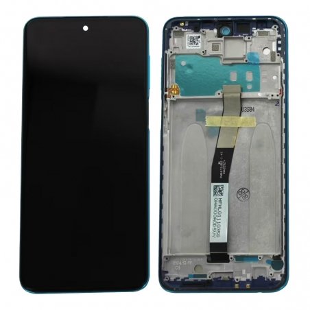 Bloc écran IPS LCD et vitre pré-montés sur châssis pour Xiaomi Redmi Note 9 Pro Bleu_photo2