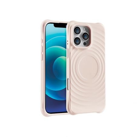 Coque cercles MagSafe rose pour iPhone 15 Pro