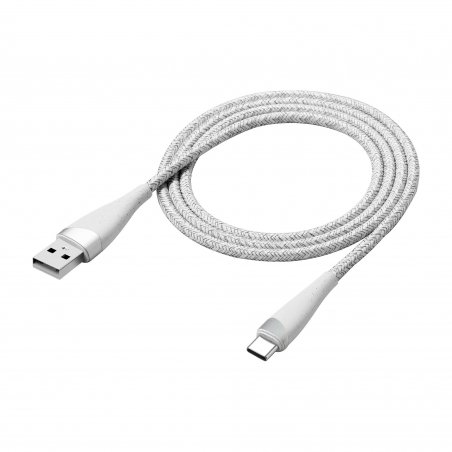 Câble tressé USB-C 2m Blanc photo 5