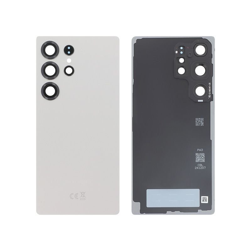 Vitre arrière d'origine Samsung pour Galaxy S25 UltraGris Titane