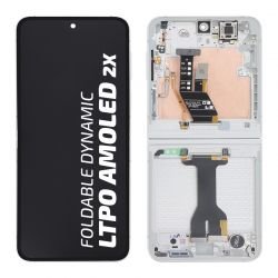 Bloc écran complet intérieur d'origine Samsung pour Galaxy Z Flip6 Blanc