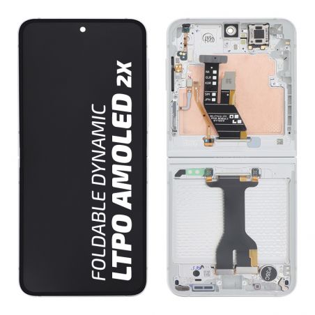 Bloc écran complet intérieur d'origine Samsung pour Galaxy Z Flip6 Blanc