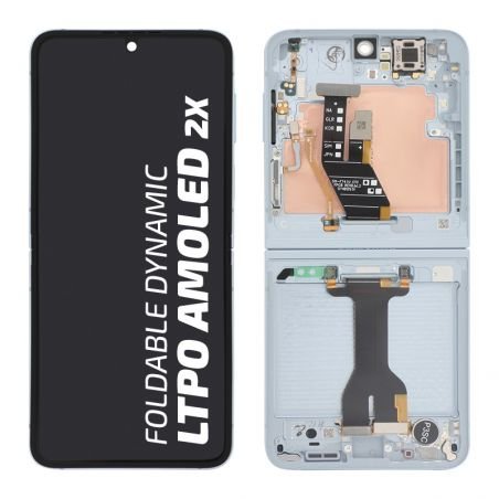 Bloc écran complet intérieur d'origine Samsung pour Galaxy Z Flip6 Bleu