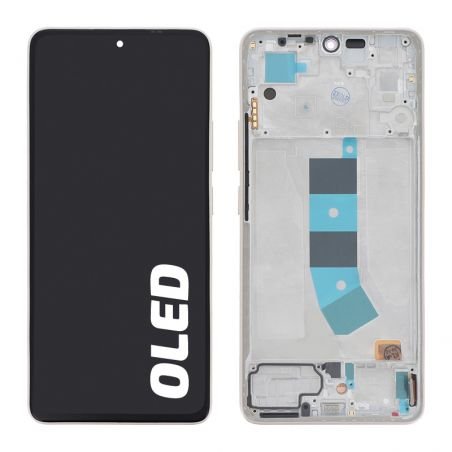 Bloc écran compatible OLED avec châssis pour Redmi Note 13 4G - Jaune