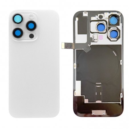 Vitre arrière complète pour iPhone 16 Pro Blanc