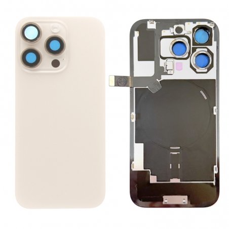 Vitre arrière complète pour iPhone 16 Pro Titane Sable