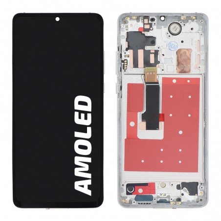 Bloc écran complet avec châssis pour Huawei P30 Pro - Blanc photo 1