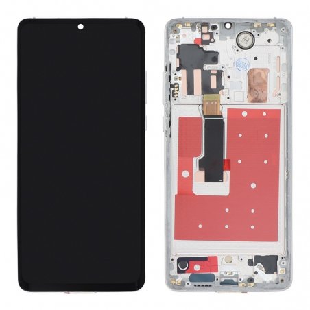 Bloc écran complet avec châssis pour Huawei P30 Pro - Blanc photo2